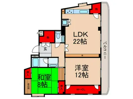 カーサTM(2LDK/3階)の間取り写真