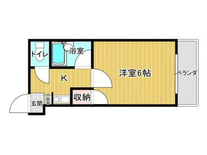 祇園ラフィーネ(1K/4階)の間取り写真