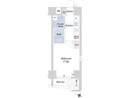 THEATER COURT本駒込(1K/3階)の間取り写真