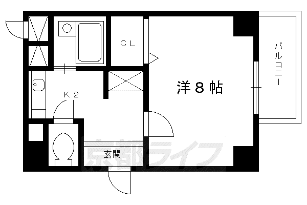 サムティ上堀川(1K/1階)の間取り写真