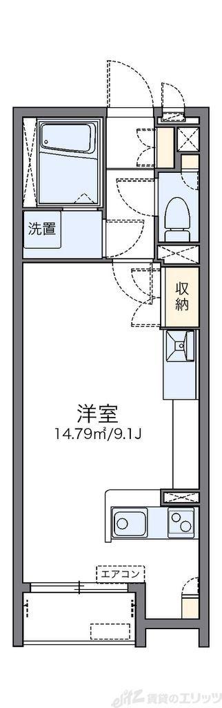 レオネクストエスプリ(ワンルーム/2階)の間取り写真