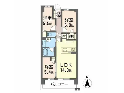 シエリアシティ明石大久保(3LDK/13階)の間取り写真