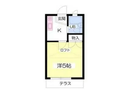 BCASA伊勢崎IVRE-BORN(1K/1階)の間取り写真