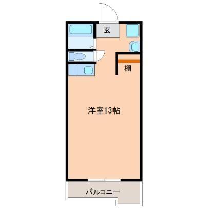 サンケイマンション第9ビル(ワンルーム/4階)の間取り写真
