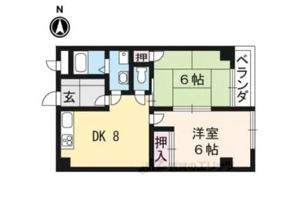 OZASAライブコープ(2DK/3階)の間取り写真