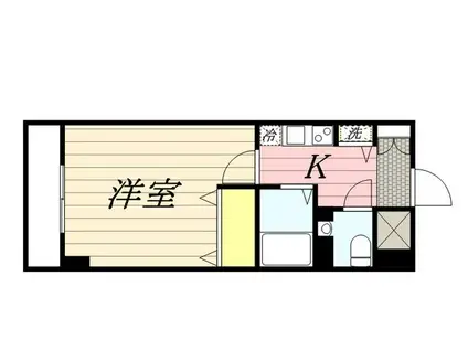 ロリエタワー川崎(1K/3階)の間取り写真
