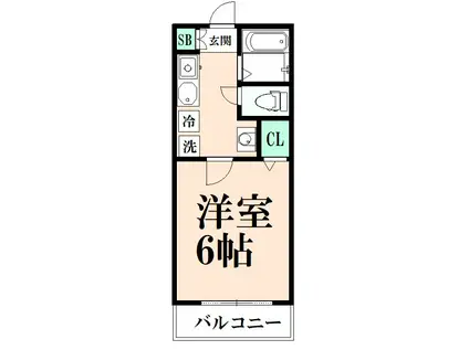 ソニアトーレ(1K/1階)の間取り写真