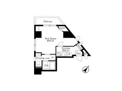 ププレミヤ八丁堀(1K/4階)の間取り写真