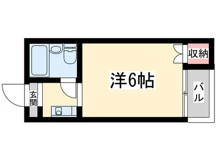 ザ・シティ野中(1K/3階)の間取り写真