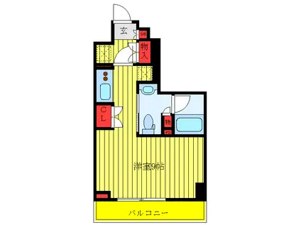 HF正光寺赤羽レジデンス(ワンルーム/8階)の間取り写真