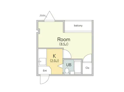 平野スクウェア(1K/3階)の間取り写真