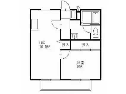 グランナチュール宝石台A(1LDK/1階)の間取り写真