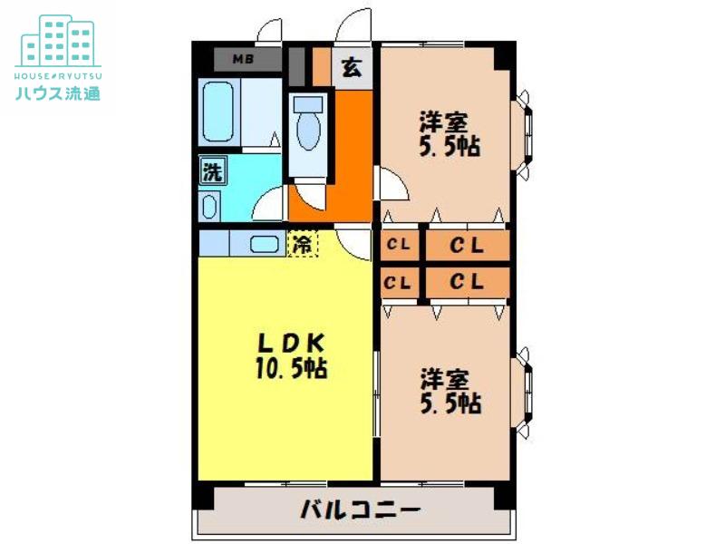 アーブルセゾン(2LDK/3階)の間取り写真
