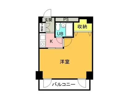 トップルーム品川(1K/12階)の間取り写真