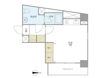 ポプラハウス(ワンルーム/3階)の間取り写真