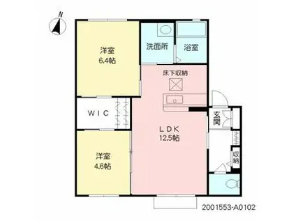 RAFFINE (2LDK/1階)の間取り写真