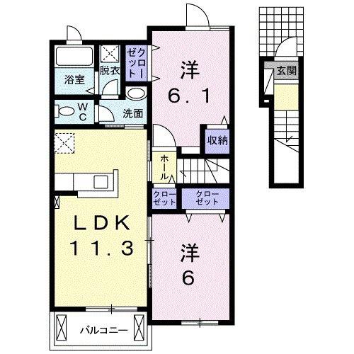 スオミ・コティ(2LDK/2階)の間取り写真