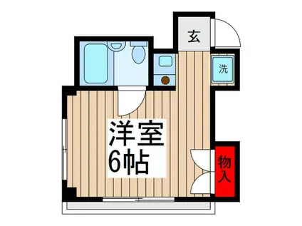 クレスト朝霞(ワンルーム/4階)の間取り写真