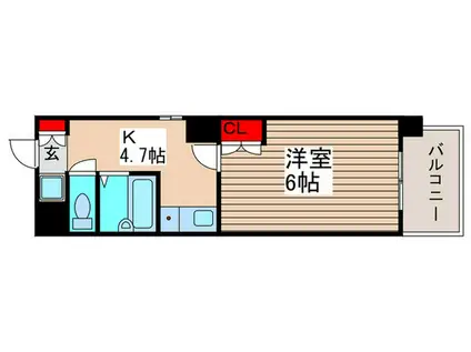 ルーラル六番館(1K/2階)の間取り写真