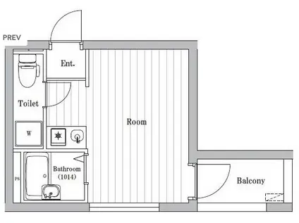 BACE菅馬場(ワンルーム/2階)の間取り写真