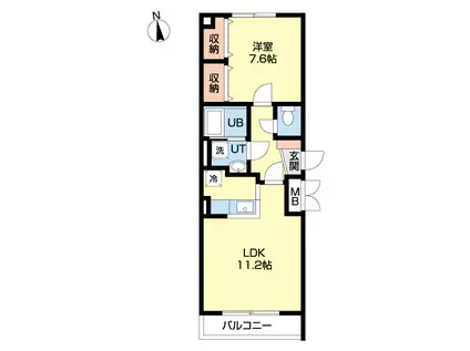 ルピナス18(1LDK/3階)の間取り写真