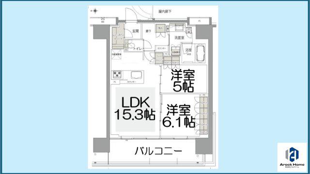 リニアゲートタワー名古屋(2LDK/9階)の間取り写真
