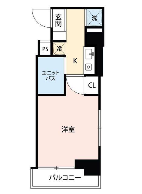 マイナビSTAYパレス水天宮(1K/4階)の間取り写真