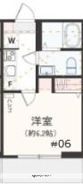 アザーレ・クオン本厚木(1K/3階)の間取り写真