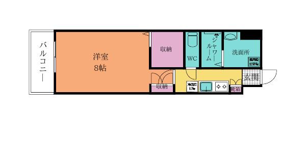 STUDIE小文字通スタディコモンジドオリ(1K/14階)の間取り写真