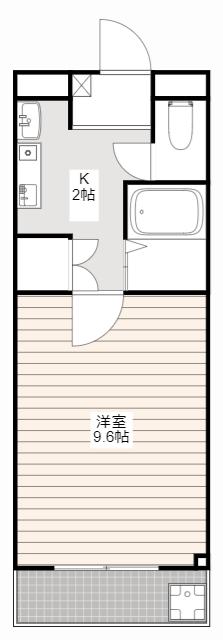 プチリヴェール田町(1K/3階)の間取り写真