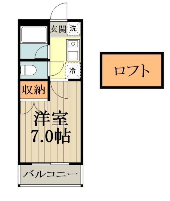 アーバンライフ(1K/2階)の間取り写真