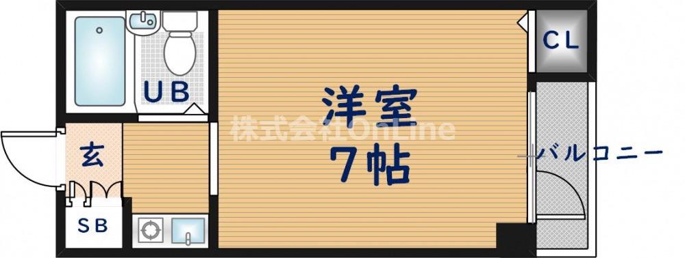 フューチャー21(ワンルーム/1階)の間取り写真