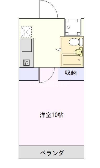 ロイヤルコーポ駅南(1K/2階)の間取り写真