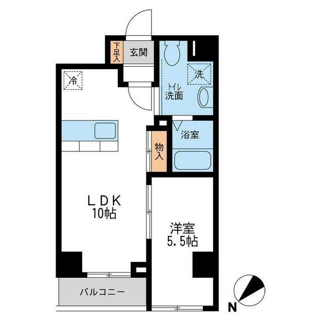 JMFレジデンス新横浜(1LDK/7階)の間取り写真