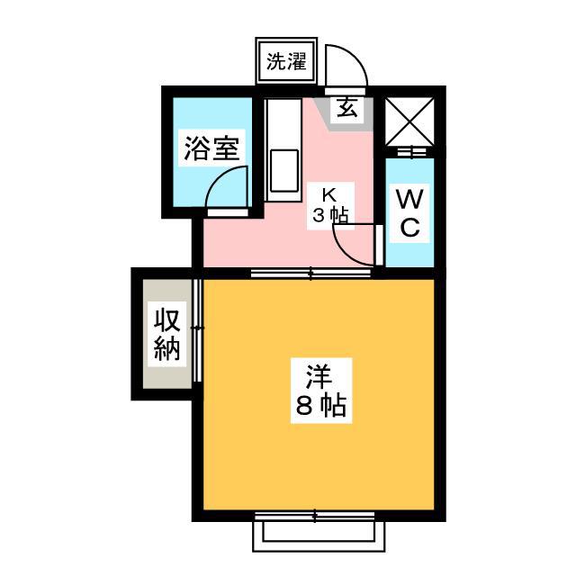 コーポ柏(1K/1階)の間取り写真