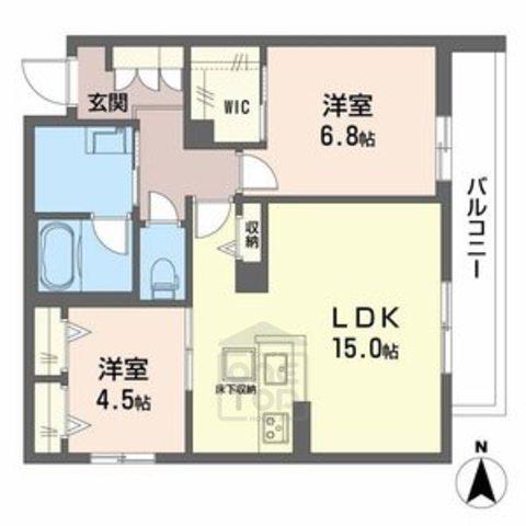 シャーメゾン ベル プレジール(2LDK/1階)の間取り写真