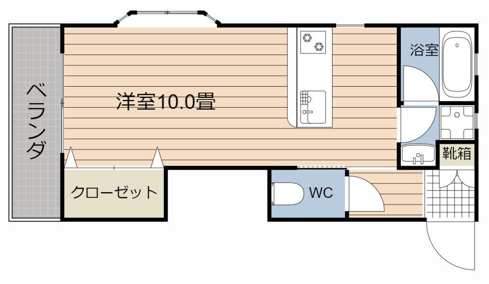松島ハウス3(ワンルーム/1階)の間取り写真