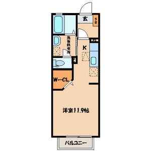 クラヴィエ西宮市(ワンルーム/2階)の間取り写真