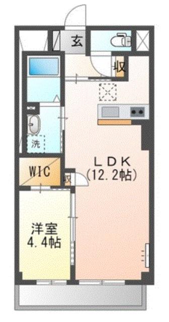 レヴォントゥレットII(1LDK/1階)の間取り写真