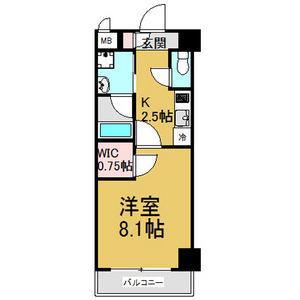 パークレジデンス上飯田駅前(1K/7階)の間取り写真