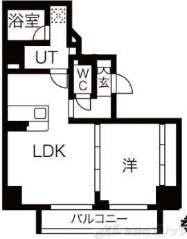 インザグレイス東三国(1LDK/8階)の間取り写真
