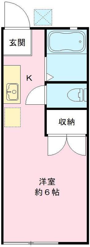 ロッシュ(1K/1階)の間取り写真