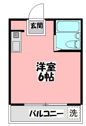 ボヌール大日A棟(ワンルーム/4階)の間取り写真