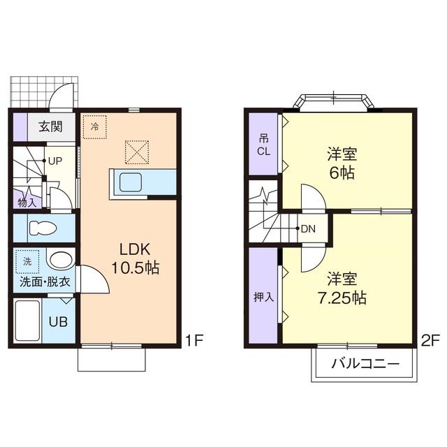 PETIT ETOILE B 2LDK(2LDK/1階)の間取り写真