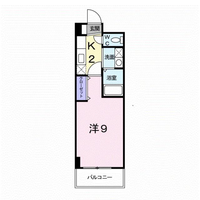 プラウドコート(1K/4階)の間取り写真