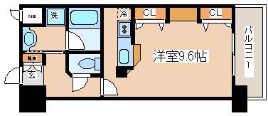 KAISEI新神戸第2(ワンルーム/9階)の間取り写真