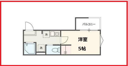 メルラス京成小岩II(1K/3階)の間取り写真