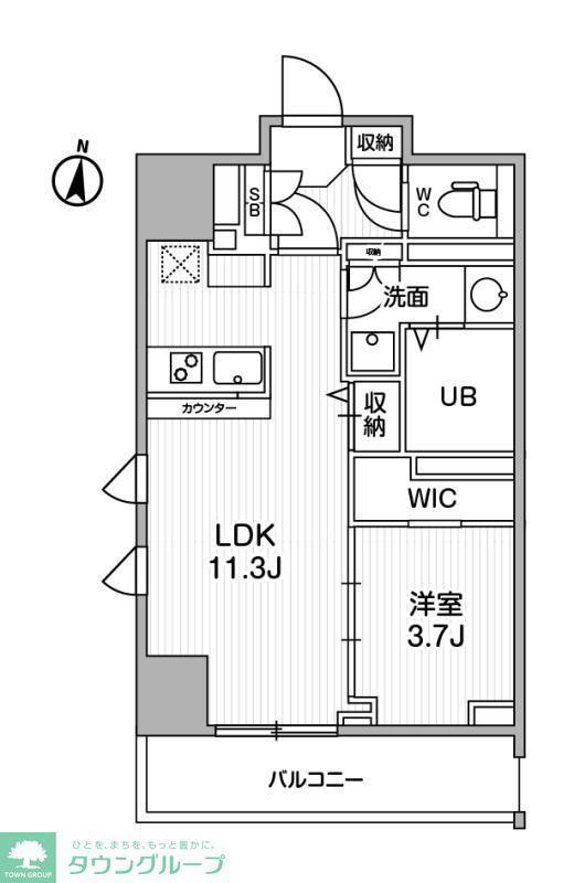 テラス森下(1LDK/3階)の間取り写真