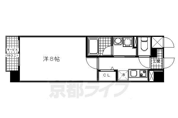 NADIA(1K/4階)の間取り写真