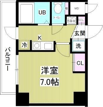VARIANT S(1K/5階)の間取り写真
